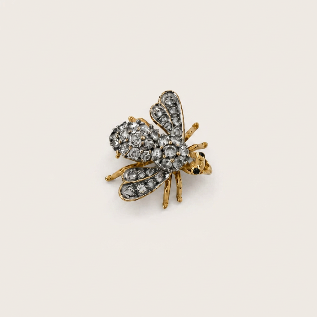 18k Gold Diamond Bee Pins