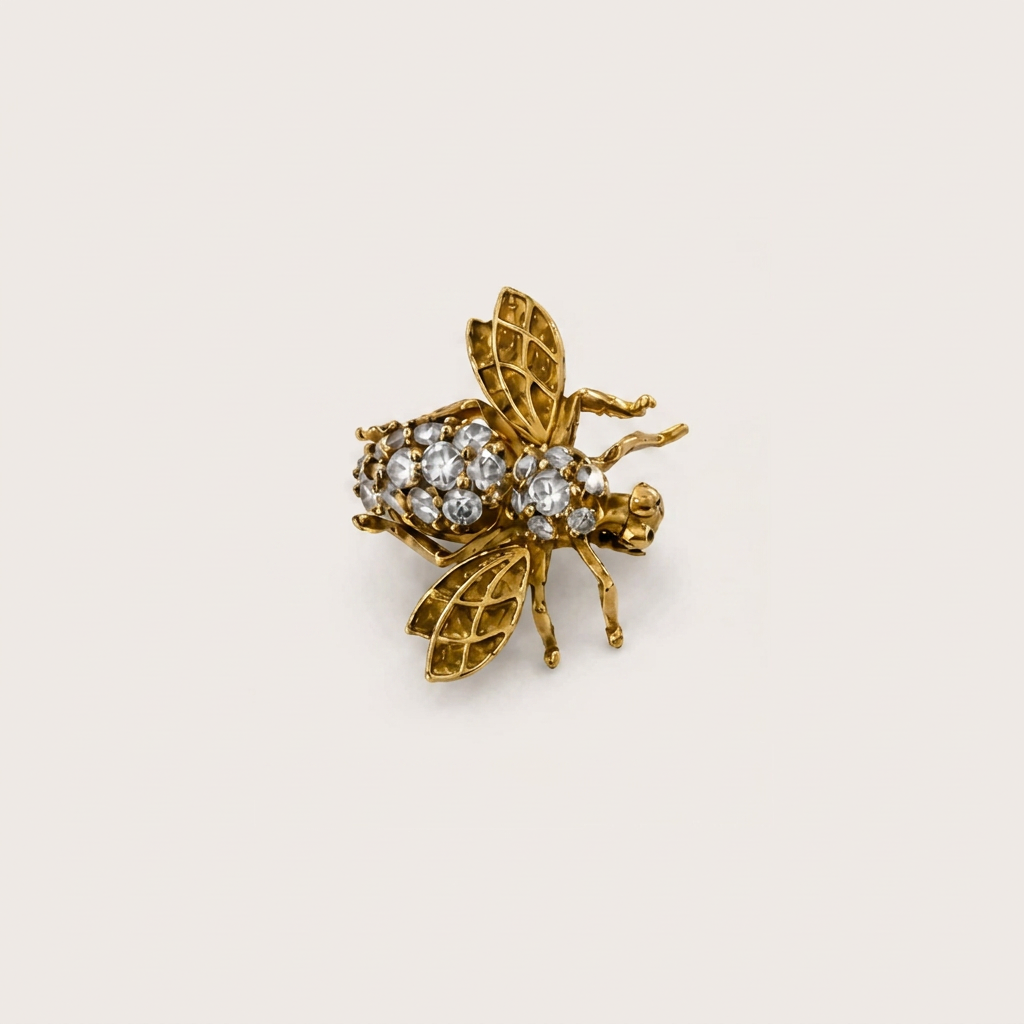 18k Gold Diamond Bee Pins
