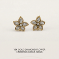 Flower diamond earrings with the Just Sold label removed
