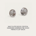 Rock crystal earrings with the printed prices removed