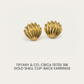Tiffany & Co. 18k gold shell clip-back earrings
